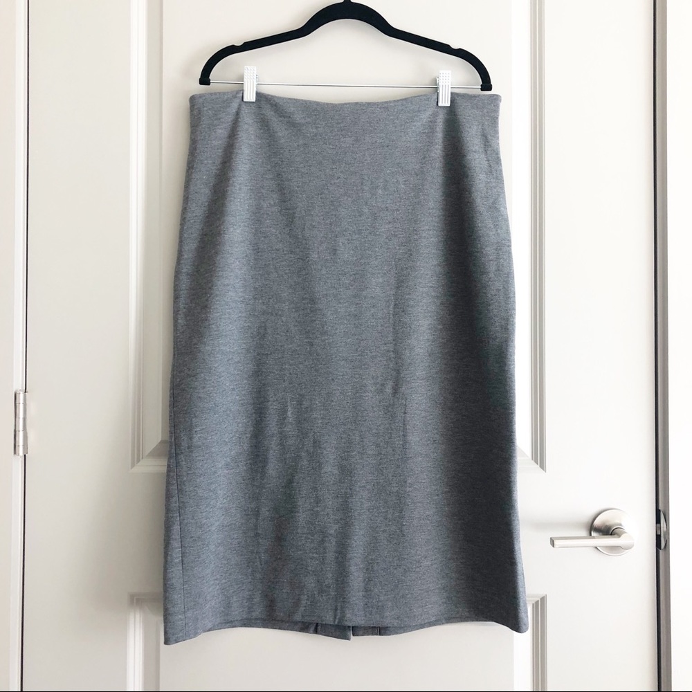 Talbots Stretchy Gray Pencil Skirt Size 14